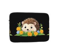 WHJSHOP Little Hedgehog in The Flowers - Funda para portátil a prueba de golpes para hombres y mujeres, viajes de negocios, escuela y oficina