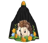 WHJSHOP Little Hedgehog In The Flowers Picture Halloween - Capa con capucha para hombre y mujer, para juegos de rol