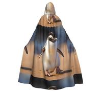 WHJSHOP Little Penguin Learning To Walk Picture - Capa con capucha para hombre y mujer, diseño de Halloween