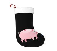 WHJSHOP Little Pink Pig Under The Street Light - Calcetines decorativos de Navidad para decorar durante Halloween, Navidad y Año Nuevo