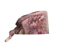 WHJSHOP Little Tiger Under The Cherry Blossom Tree - Gorro de trabajo de limpieza para mujeres y hombres, para cirugía, lactancia