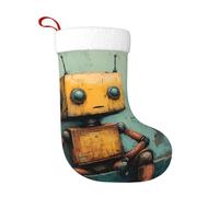 WHJSHOP Lonely Robot Prints - Calcetines decorativos de Navidad para decorar durante Halloween, Navidad y Año Nuevo