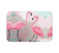 WHJSHOP Love Flamingo Prints - Tapete de terciopelo con borde de bloqueo de cristal, alfombra para dormitorio, salón, decoración del hogar