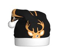 WHJSHOP Marcas de color de ciervos hermanos patrón de sombreros de Navidad de felpa para hombres y mujeres, gorras de fiesta de Año Nuevo para adultos