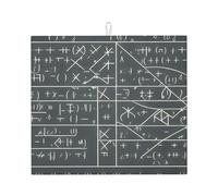 WHJSHOP Math Geek - Almohadilla absorbente de cocina con patrón de cálculo, microfibra súper absorbente, antideslizante de gran tamaño