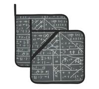 WHJSHOP Math Geometry Geek Calculus - Juego de 2 soportes cuadrados aislados para macetas de 8 x 8 pulgadas de grosor y duradero, antiquemaduras y aislamiento térmico