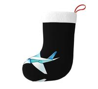 WHJSHOP - Medias decorativas de Navidad, diseño de avión, acuarela, origami, para fiestas de Navidad