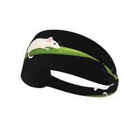 WHJSHOP Mouse on The Pea - Diadema deportiva para mujer, a prueba de sudor, banda elástica de verano