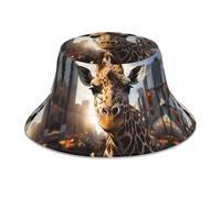 WHJSHOP New York Giraffe Street Printing - Gorro reflectante transpirable para hombres y mujeres, para viajes, camping, color negro