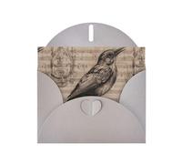 WHJSHOP Nightingale Notes Prints - Tarjeta de felicitación de papel nacarado de alta calidad, efecto perla de doble cara, sobre de papel perlado con hebilla de amor