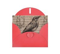 WHJSHOP Nightingale Notes Prints - Tarjeta de felicitación de papel nacarado de alta calidad, efecto perla de doble cara, sobre de papel perlado con hebilla de amor