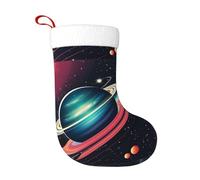 WHJSHOP Outer Space Galaxy - Calcetines decorativos de Navidad con patrón de sistema solar para decoración durante Halloween, Navidad y Año Nuevo