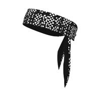 WHJSHOP Pañuelo deportivo con patrón de puntos blancos, diadema casual, elástico, absorbe el sudor, ajustable, antideslizante