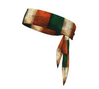 WHJSHOP Pañuelo deportivo de doble cara con estampado de bandera irlandesa retro, secado rápido, ligero, transpirable y ajustable