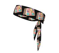 WHJSHOP Pañuelo deportivo de doble cara con estampado de donas de caramelo en una caja, secado rápido, ligero, transpirable y ajustable