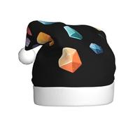 WHJSHOP Pequeño sombrero de Navidad con estampado de meteoritos coloridos para adultos, por lo que es un regalo divertido y duradero para hombres y mujeres