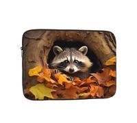 WHJSHOP Raccoon in The Fall Tree Hole - Funda para portátil a prueba de golpes para hombres y mujeres, viajes de negocios, escuela y oficina, uso diario