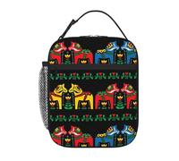 WHJSHOP Runner - Bolsa de almuerzo portátil con aislamiento de mano con diseño de caballo dala sueco, adecuada para estudiantes para trabajar y viajar