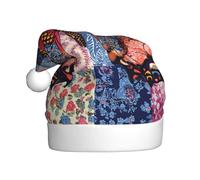 WHJSHOP Sombrero de Navidad colorido con estampado de mariposa para adultos, por lo que es un regalo divertido y duradero para hombres y mujeres