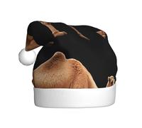 WHJSHOP Sombrero de Navidad con estampado de camello y estrella del desierto para adultos, por lo que es un regalo divertido y duradero para hombres y mujeres