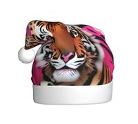 WHJSHOP Sombrero de Navidad con estampado de cebra, tigre, leopardo, rosa, para adultos, adecuado para Halloween, Navidad y Año Nuevo