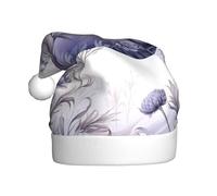 WHJSHOP Sombrero de Navidad con estampado de flores de crisantemo para adultos para hombres y mujeres, diadema para ocasiones festivas