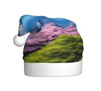 WHJSHOP Sombrero de Navidad con estampado de Monte Fuji a principios de primavera para adultos, adecuado para Halloween, Navidad y Año Nuevo