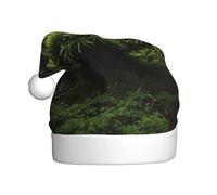WHJSHOP Sombrero de Navidad con estampado de musgo verde para adultos, adecuado para Halloween, Navidad y Año Nuevo