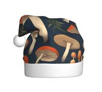 WHJSHOP Sombrero de Navidad con estampado de setas comestibles vintage para adultos, adecuado para Halloween, Navidad y Año Nuevo