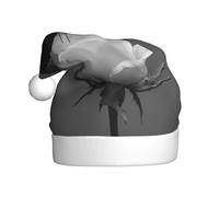 WHJSHOP Sombrero de Navidad con estampado de silencio en blanco y negro para adultos para hombres y mujeres, diadema para ocasiones festivas