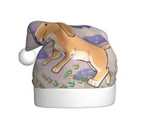 WHJSHOP Sombrero de Navidad con imagen de hongo de dibujos animados con perro para adultos para fiestas de Halloween