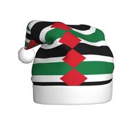 WHJSHOP Sombrero de Navidad con imagen de la bandera del Estado de Palestina para adultos para fiestas de Halloween