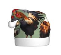 WHJSHOP Sombrero de Navidad estampado de gallo y pollo para adultos, por lo que es un regalo divertido y duradero para hombres y mujeres