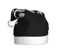 WHJSHOP Sombrero de Navidad estampado de ramas de encaje plateado para adultos, por lo que es un regalo divertido y duradero para hombres y mujeres