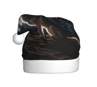 WHJSHOP Sombrero de Navidad estampado Howling Under the Moon para adultos, diseño suave, ligero y esponjoso para hombres y mujeres