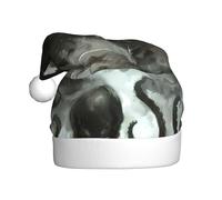 WHJSHOP Sombrero de Navidad impreso con calamar con cuchillo y tenedor para adultos, por lo que es un regalo divertido y duradero para hombres y mujeres