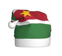 WHJSHOP Sombrero de Navidad impreso con la bandera de Surinam para adultos, diseño suave, ligero y esponjoso para hombres y mujeres
