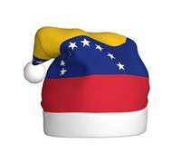 WHJSHOP Sombrero de Navidad impreso con la bandera de Venezuela para adultos, por lo que es un regalo divertido y duradero para hombres y mujeres