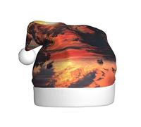 WHJSHOP Sombrero de Navidad impreso con nubes de fuego para adultos, por lo que es un regalo divertido y duradero para hombres y mujeres