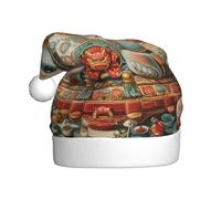 WHJSHOP Sombrero de Navidad impreso de viaje espacial de gato para adultos, por lo que es un regalo divertido y duradero para hombres y mujeres