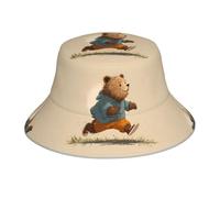 WHJSHOP Sombrero reflectante con patrón de oso para correr para hombres y mujeres, para viajes, camping y actividades al aire libre, color negro