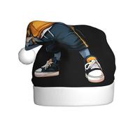 WHJSHOP Sombreros de Navidad de felpa con patrón de elefante vaquero para hombres y mujeres, gorras de fiesta de Año Nuevo para adultos