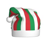 WHJSHOP Sombreros de Navidad de felpa para hombres y mujeres, con patrón de bandera de Italia, gorras de fiesta de Año Nuevo para adultos