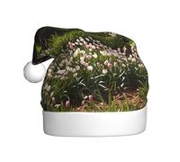WHJSHOP Spring Hope - Gorro de Navidad estampado para adultos, suave, ligero y esponjoso para hombres y mujeres