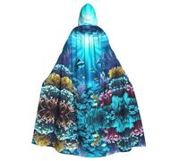 WHJSHOP Submarine Coral Rays - Capa con capucha para adultos, sin cremallera, cómoda y duradera para juegos de rol
