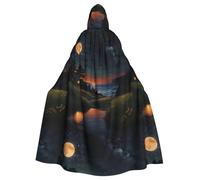 WHJSHOP Summer isNight Dream Printing - Capa con capucha para adultos, con pajarita, sin cremallera