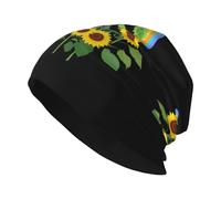 WHJSHOP Sunflowers Next to The Rainbow Printing - Gorro de punto para adultos, suave, cómodo, elástico, para hombres y mujeres