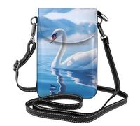 WHJSHOP Swan In Lake Picture - Bolso cruzado pequeño de piel para mujer, impermeable y duradero