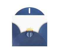WHJSHOP Tarjeta de felicitación azul con patatas fritas en taza de dibujos animados, perfecta para el día de San Valentín, aniversario de boda e invitaciones de fiesta