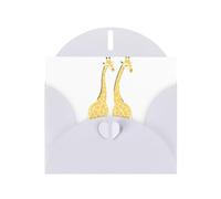 WHJSHOP Tarjeta de felicitación blanca con diseño de jirafas abrazándose entre sí, perfecta para el día de San Valentín, aniversario de boda e invitaciones de fiesta